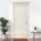 Boho Macrame Beaded Curtain Handmade Door Closet Curtain with Wooden Beads for Window Doorway Open Closet Bedroom Living Room Privacy Decor, 79" L x 36" W, White